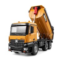 Camion basculanta cu telecomanda, scara 1:14, Tractiune 4 roti, 2 x baterii, incarcare USB, capacitate incarcare 7 kg