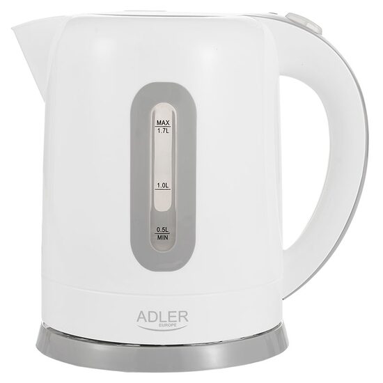Fierbator electric cordless, capacitate 1.7 l, putere 2200 W, baza rotativa, Alb