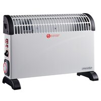 Convector electric Alb, Termostat, 3 trepte de putere 750 / 1250 / 2000 W, Lungime cablu de alimentare 150 cm