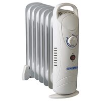 Mini Calorifer electric cu ulei, Alb, 7 elementi, Termostat reglabil, 800 W