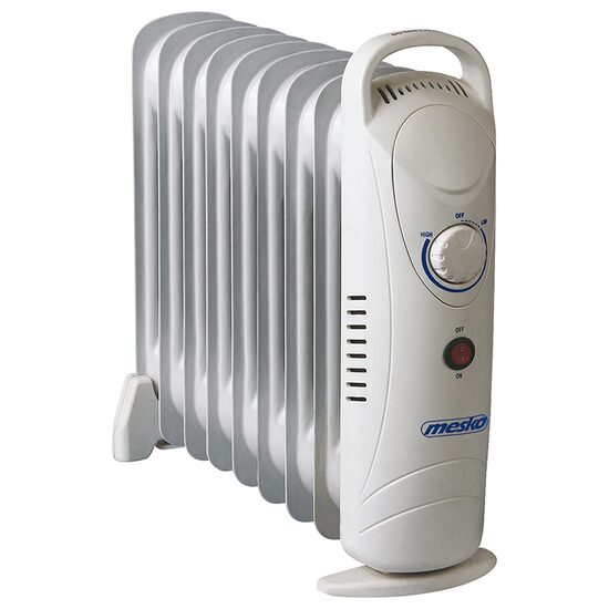Mini Calorifer electric cu ulei, Alb, 9 elementi, Termostat reglabil, 1000 W