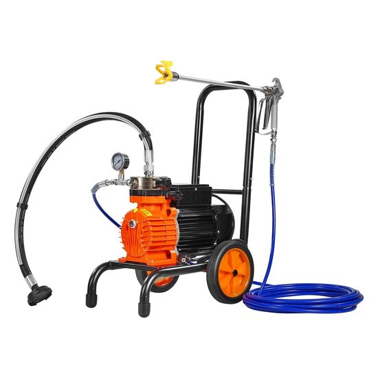 Pompa de vopsit cu diafragma pentru suprafete mari, putere 900 W, 1.8 l/min, 125 Bar, lungime furtun 9 m, 2 x roti mari