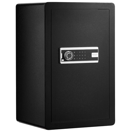 Seif valori, 1 x usa, blocare cifru si cheie, 630 x 400 x 350 mm, grosime 3 mm, Alarma, 2 x chei