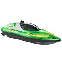 Barca cu motor si telecomanda, 12 km/h, USB, 1.2 Ah, dimensiune 250 x 80 x 70 mm, Verde