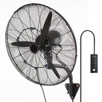 Ventilator cu pulverizare apa, oscilant de perete, Industrial, diametru 616 mm, Metal, IP44, 115 W, 3 viteze