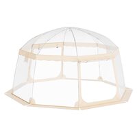 Pavilion Igloo 4.5 x 4.5 x 2.4 m, pereti transparenti detasabili, PVC, portabil, 13 kg, 12-15 persoane