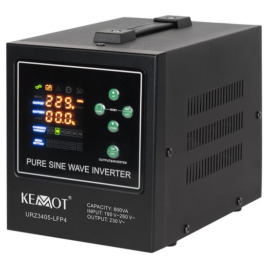 UPS centrale termice, 800 VA/500 W, 12V, unda sinusoidala pura, 138 x 226 x 155 mm