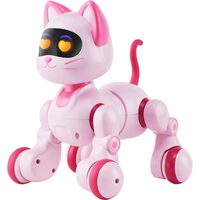 Robot inteligent interactiv, Pisica, Telecomanda, USB-C, 210 x 180 x 220 mm, Led, functii miscare dans, cantece 