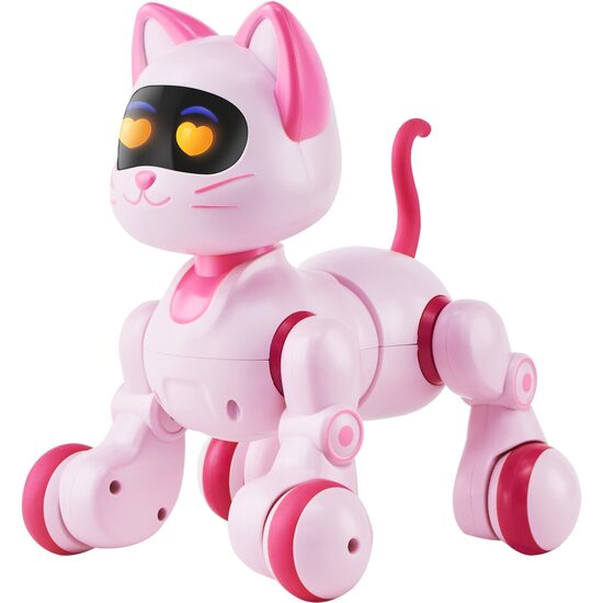 Robot inteligent interactiv, Pisica, Telecomanda, USB-C, 210 x 180 x 220 mm, Led, functii miscare dans, cantece 