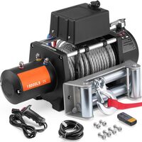 Troliu electric 12V DC, capacitate 8165 kg, Lungime cablu 26 m, Telecomanda cu fir si Wi-Fi, IP55, angrenaj planetar