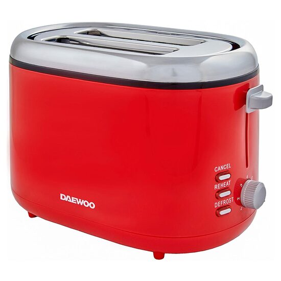 Prajitor de paine, 2 felii, Rosu, 900 W, 7 trepte de rumenire