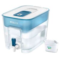 Cana filtranta Brita Flow 8.2 l, Indicator led stare filtru, 1 x filtre incluse, Robinet dozator