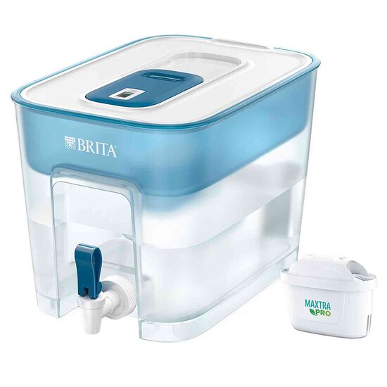 Cana filtranta Brita Flow 8.2 l, Indicator led stare filtru, 1 x filtre incluse, Robinet dozator