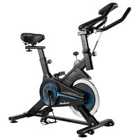 Bicicleta spinning, max 100 kg, timp, distanta, viteza, calorii, ritm cardiac, Transmisie curea