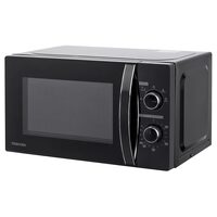 Cuptor cu microunde Toshiba 800 W, capacitate 20 l, Timer, Negru, Panou de comanda mecanic