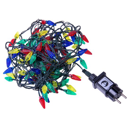 Instalatie luminoasa de Craciun conuri de brad, 100 led, 8 m, Multicolor