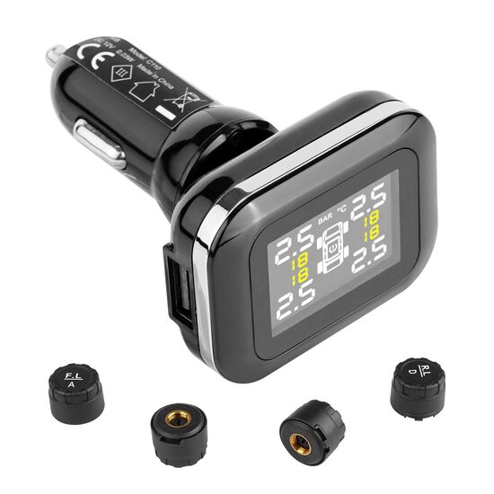 Kit extern pentru monitorizare presiune, temperatura roti, LCD, 12 V DC, 0.5-6 Bar
