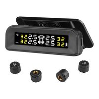 Kit extern pentru monitorizare presiune, temperatura roti, LCD, 12 V DC, 0.5-6 Bar, Incarcare USB si Solar