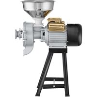 Moara electrica pentru cereale, 3000 W, capacitate 50 kg/h, 1400 rpm, Palnie inox, macinare umeda/uscata, Placi fonta, Granulatie reglabila