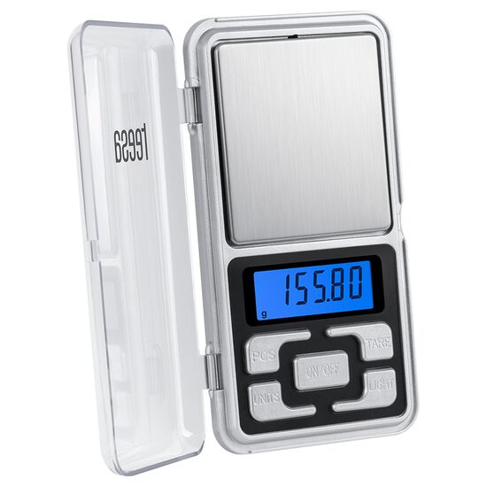 Cantar pentru bijuterii Teesa max 200 g, diviziune 0.05 g, alimentare 2xAAA, LCD, iluminare fundal, Funcția de numărare a pieselor