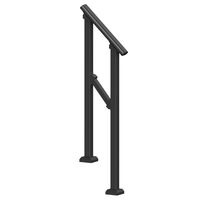 Balustrada otel, 1-2 trepte Vivatechnix, Dimensiune 680 x 84 x 920 mm, Unghi reglabil 20° - 35°, Negru
