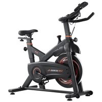 Bicicleta spinning cu cadru Carbon, Greutate volanta 18 kg, Afisaj Led, 120 kg, timp, viteza, distanta, calorii
