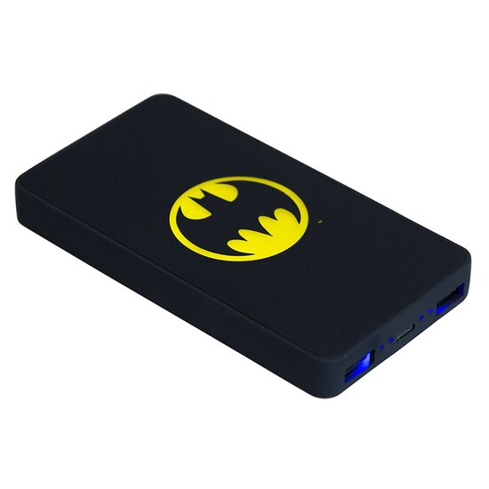 Powerbank cu incarcare rapida, 6000mAh, Iesire USB-A, Logo led Batman