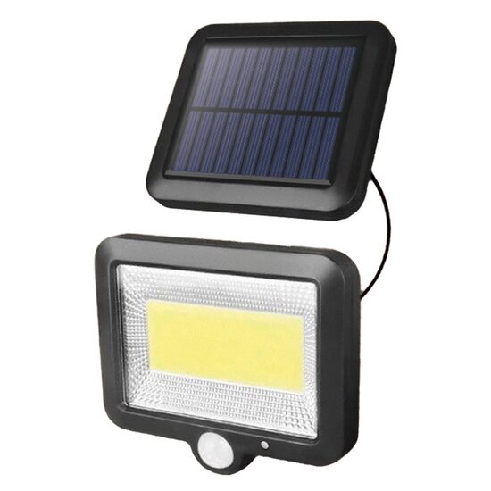 Proiector solar led, 600 lm, senzor de miscare PIR, senzor de lumina, IP65, 1800 mAh, 8 W