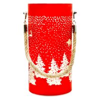 Decoratiune luminoasa de Craciun, Led, 3xAA, Rosu, Lumina calda