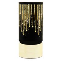 Decoratiune luminoasa de Craciun, Led, 3xAA, Negru/Auriu, Lumina calda