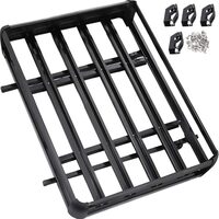 Portbagaj deschis pentru bare transversale, max 100 kg, Aluminiu, 127 x 90 x 14 cm, Universal
