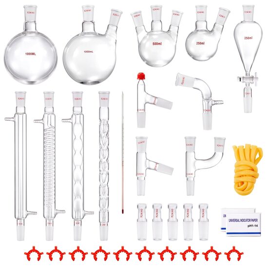 Kit de distilare uleiuri esentiale 32 piese, sticla borosilicate, Capacitate 250/500/1000 ml