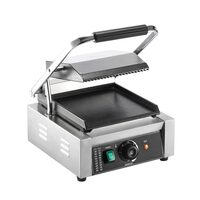 Grill Panini, Profesional, suprafata de gatit Neteda/Striata 230x225 mm, Otel inoxidabil, Temperatura de incalzire 50-300 °C
