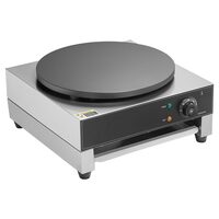 Plita pentru clatite profesionala, Inox, putere 1700 W, diametru 400 mm, control al temperaturii 50-300°C, dimensiune 435x455x225mm