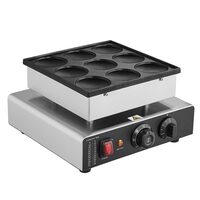 Plita pentru clatite olandeze, Profesional, Inox, putere 850 W, diametru 9x76 mm, control al temperaturii 50-300°C, dimensiune 320x300x180mm