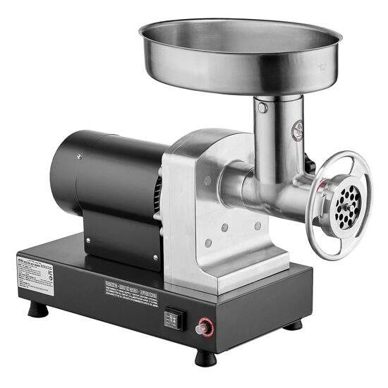 Masina profesionala de tocat carne, 550 W, Motor inductie, 240 kg/h, accesorii carnati, Inox