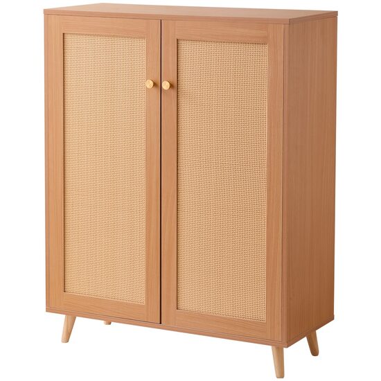 Dulap pantofi, 5 rafturi, Lemn Rattan, 800 x 340 x 1025 mm, Maro, max 45 kg