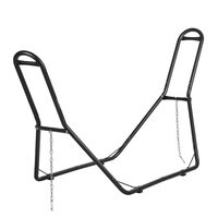 Suport pentru hamac cu lungimea 2.1-3.9 m, Otel, Negru, max 215 kg, 283x90.5x121 cm, Accesorii prindere incluse