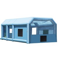 Cabina de vopsit, gonflabila, 2 x suflante, 750/1000W, dimensiune exterioara 12 x 5 x 4 m