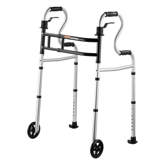Cadru de mers pliabil, Inaltime reglabila 790-965 mm, Aluminiu, max 205 kg