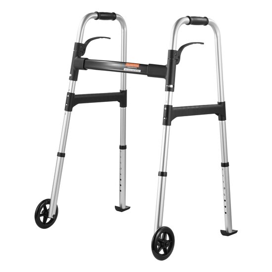 Cadru de mers pliabil, Inaltime reglabila 775-955 mm, Aluminiu, max 160 kg