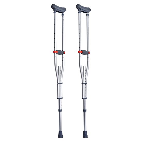 Set 2 carje din aluminiu cu sprijin subaxilar, Inaltime reglabila 970-1565 mm, marime universala