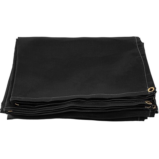 Perdea sudura impotriva scanteilor 180x305 cm, fibra de sticla, fara cadru, Negru, inele de agatare 