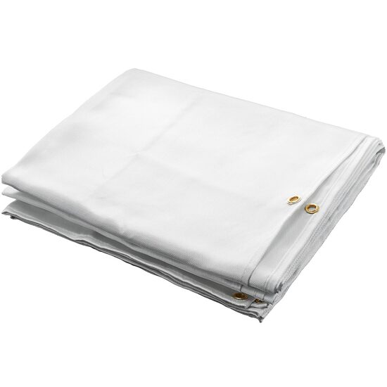 Perdea sudura impotriva scanteilor 240x305 cm, fibra de sticla, fara cadru, Alba, inele de agatare 