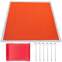 Covor ignifug cu gauri si carlige de fixare, Temperatura 550℃, 1.7x1.5 m, Rosu