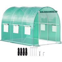 Sera pentru flori si legume, Cadru otel galvanizat, 3x2x2 m, 6 ferestre, 140 g/cm³ PE