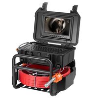 Camera inspectie endoscop, Monitor mare color HD 9”, Lungime cablu 50 m, IP68, 12xLed, unghi 145°, Zoom digital 3x