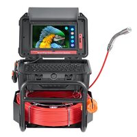 Camera inspectie endoscop, Monitor mare color HD 10.1”, Lungime cablu 50 m, IP68, 12xLed, unghi 145°, Zoom digital 3x