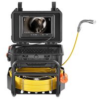Camera endoscop pentru canalizari/conducte, Monitor full HD 9 inch, Lungime 70 m, unghi larg de 145°, 12 x Led, Li-Ion 4.5Ah