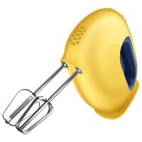 Mixer de mana, 130 W, Galben, Viteza variabila, 5 x Trepte de viteza, suport stabil